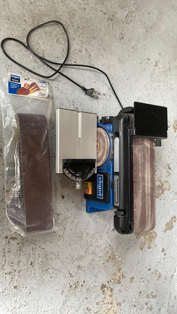 Bandschuur Kombimachine SCHEPPACH BTS800, Doe-het-zelf en Bouw, Ophalen, Gebruikt, Minder dan 600 watt, Bandschuurmachine