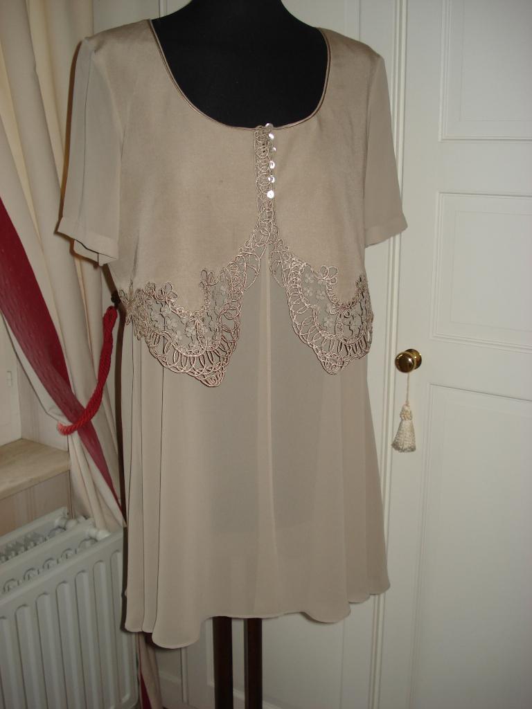 Linnen voile bloes van Di Perla mt 40, Kleding | Dames, Di perla, Ophalen of Verzenden, Zo goed als nieuw, Maat 38/40 (M)