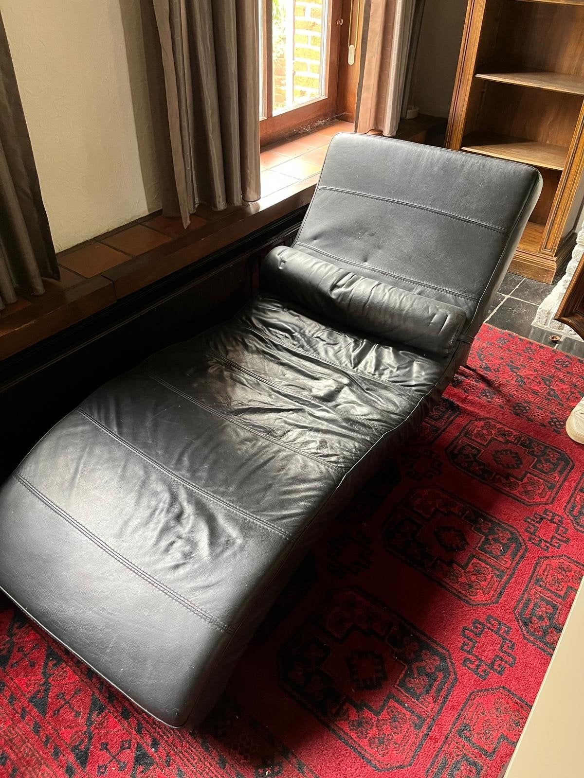lederen chaise longue/relax, Huis en Inrichting, Ophalen