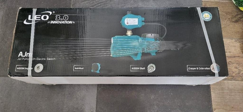 Elektrische zelfzuigende waterpomp Leo AJm110LE Nieuw, Tuin en Terras, Waterpompen, Ophalen, Nieuw, Elektrisch, Beregeningspomp