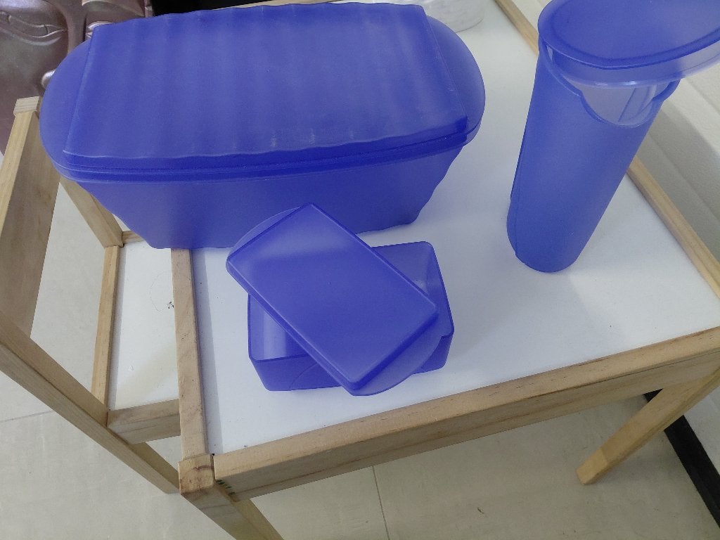 Boite Tupperware, Enlèvement, Utilisé, Bleu, Boîte de conservation