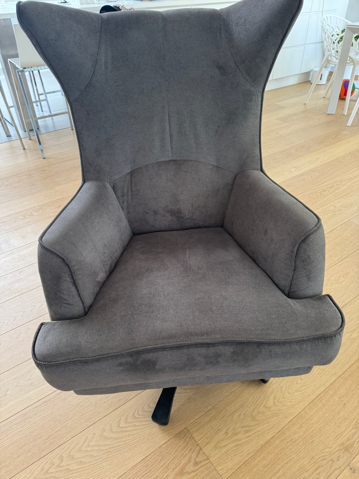 Fauteuil gris contemporain/très confortable/très bon état, Maison & Meubles, Moins de 75 cm, Comme neuf, Contemporain, Enlèvement
