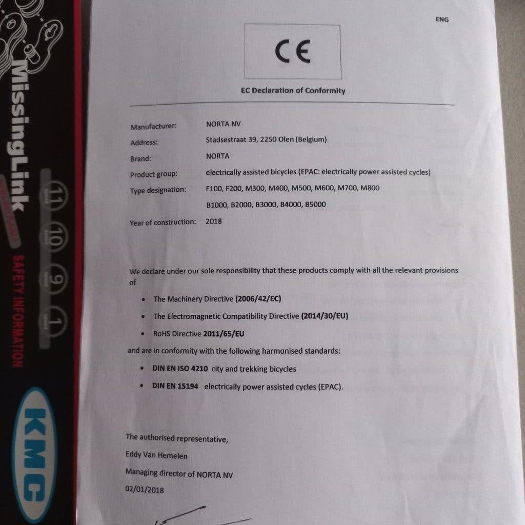 Norta electrische fiets WISSELSTUKKEN, Ophalen, Gebruikt