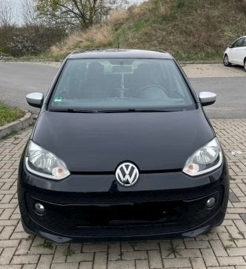 Volkswagen Up! benzine 2016 - 90000km!, Auto's, Stof, Zwart, Handgeschakeld, Grijs