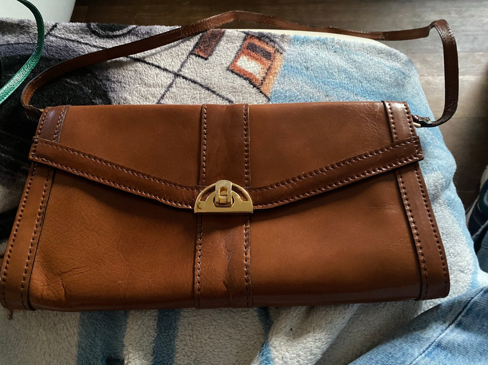 Lederen handtas, Handtassen en Accessoires, Ophalen of Verzenden, Zo goed als nieuw, Handtas
