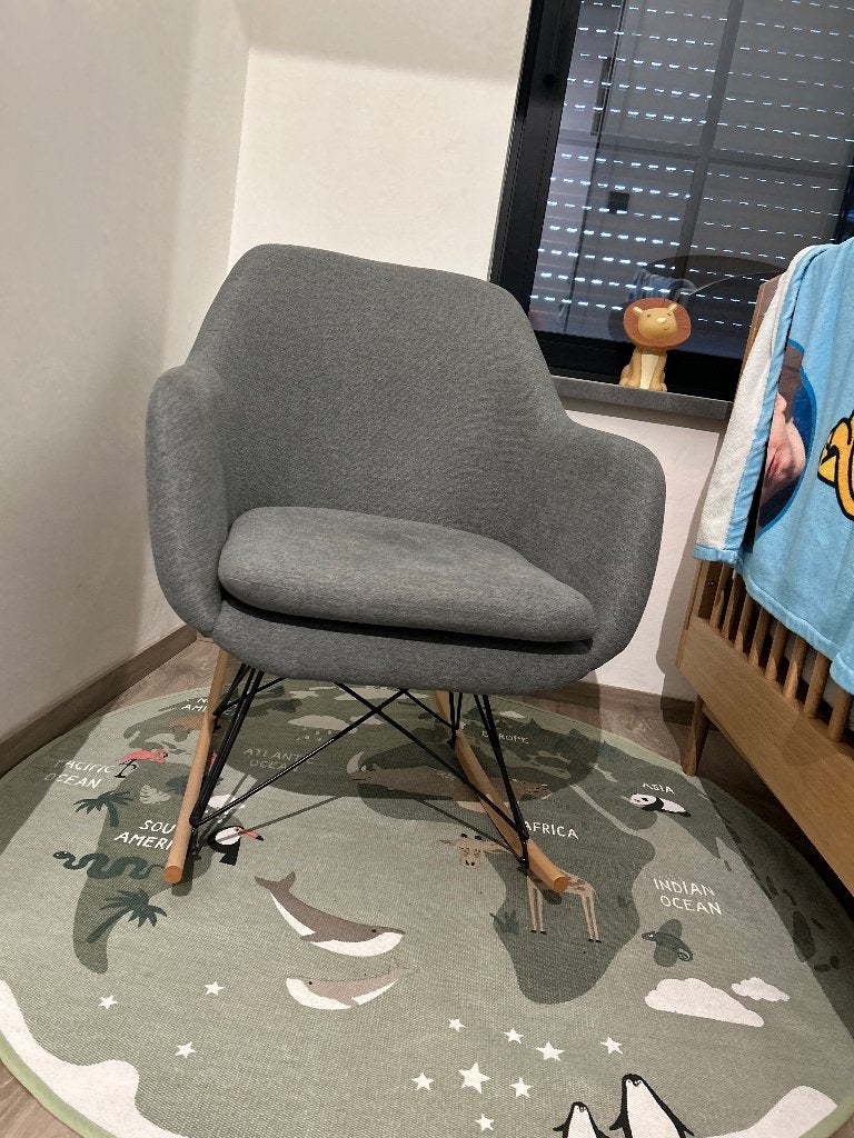 Schommelstoel, Huis en Inrichting, Stoelen, Ophalen, Zo goed als nieuw, Eén, Stof