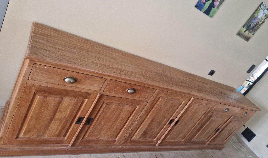 Teak dressoir, Ophalen, Met deur(en), Teakhout, Zo goed als nieuw