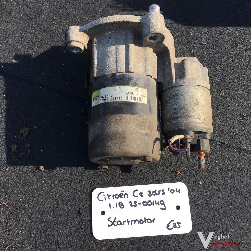 Citroen C2 3drs 1.1 Benzine 2004 2500149  Startmotor, -, Utilisé, -, -