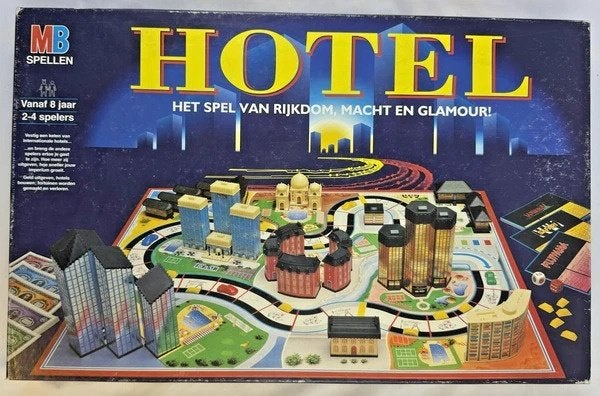 MB Hotel, jeu de société, jeu de société, vintage, grande bo, Hobby & Loisirs créatifs, 1 ou 2 joueurs, Envoi, Comme neuf, MB spelen