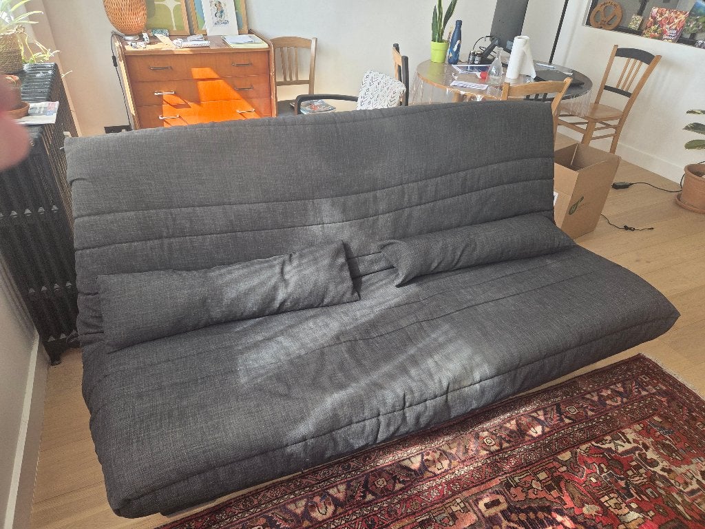 Canapé-lit anthracite, Gris, 140 cm, Enlèvement, Utilisé