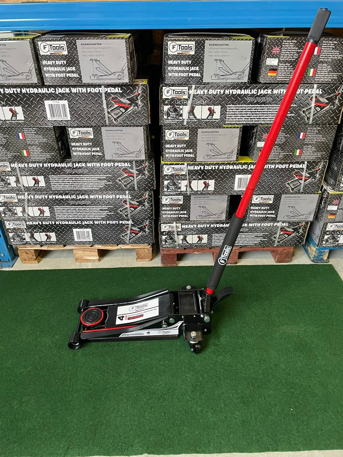 Nieuwe XL  4-ton hydraulische garage krikken met voetpomp, Ophalen, Nieuw, Hydraulisch, Garagekrik