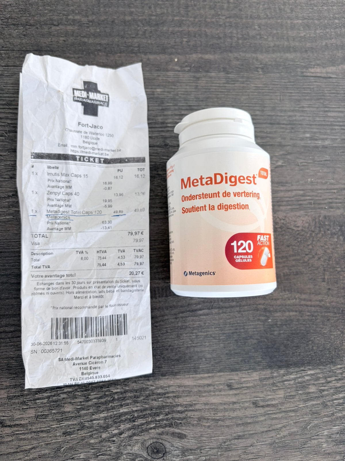 MetaDigest Total - 120 caps, Bijoux, Sacs & Beauté, Beauté | Diététique & Perte de poids, Enlèvement, Comme neuf