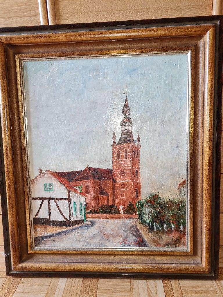 schilderij, Ophalen, Doek, Bijzondere lijst, Olieverf