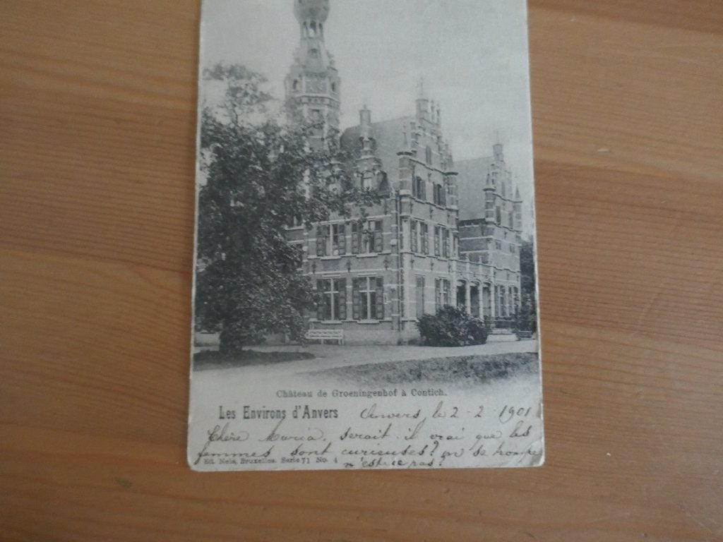 kontich château de groeningenhof à contich, Verzamelen, Postkaarten | België, Verzenden, Gelopen, Antwerpen