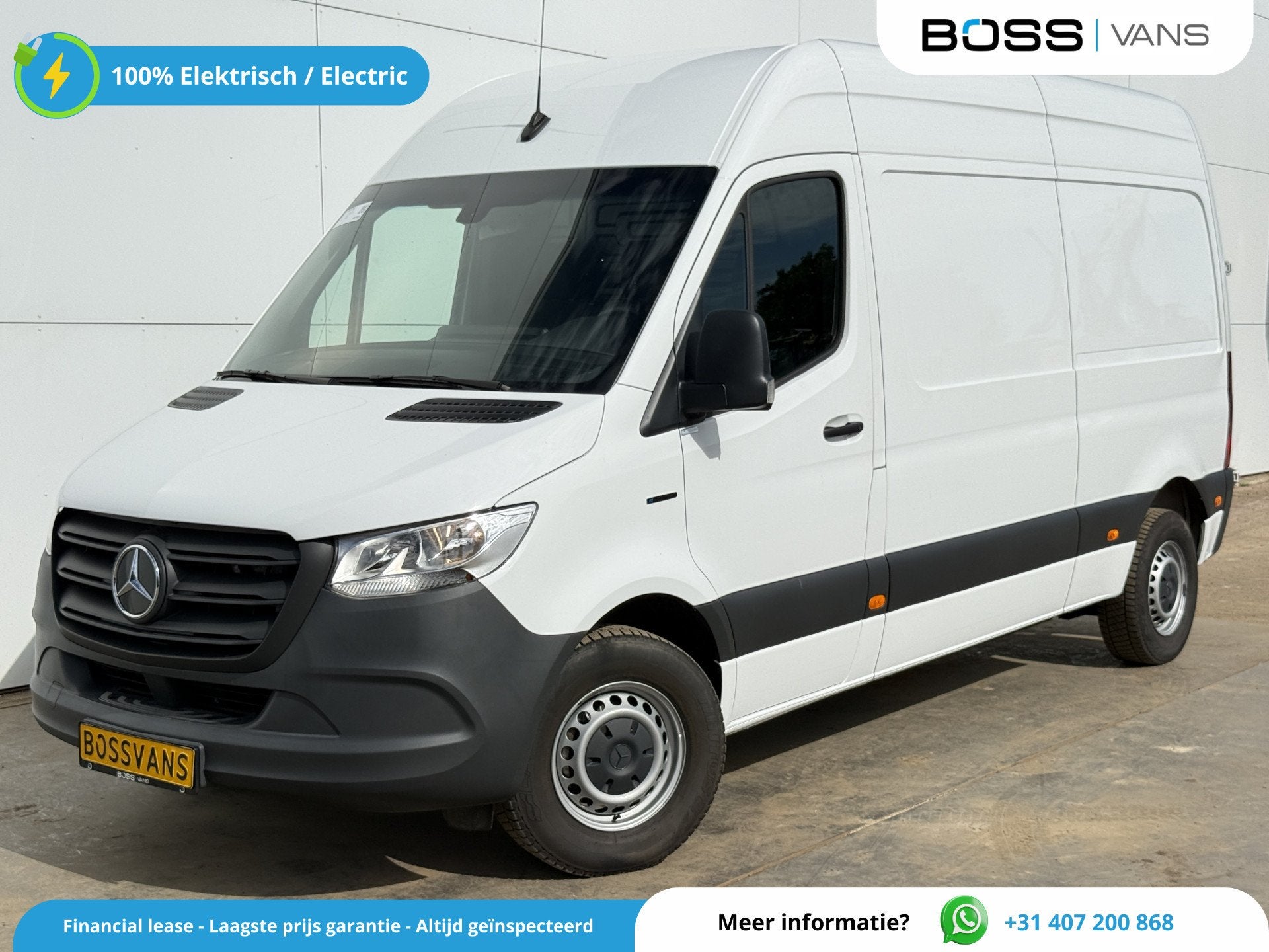 Mercedes-Benz eSprinter 312 55 kWh L2H2 Elektrisch 145km WLT, Autos, Achat, 3 places, 116 ch, Noir