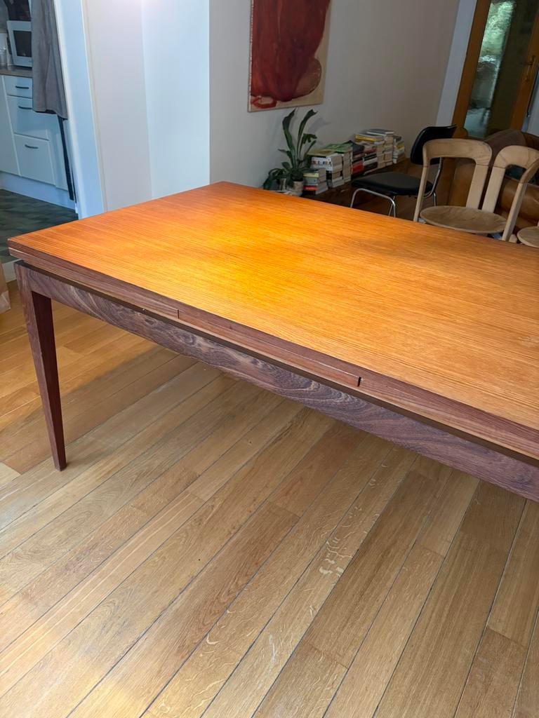 Vintage design teak tafel, Ophalen, Gebruikt, 50 tot 75 cm, Teakhout