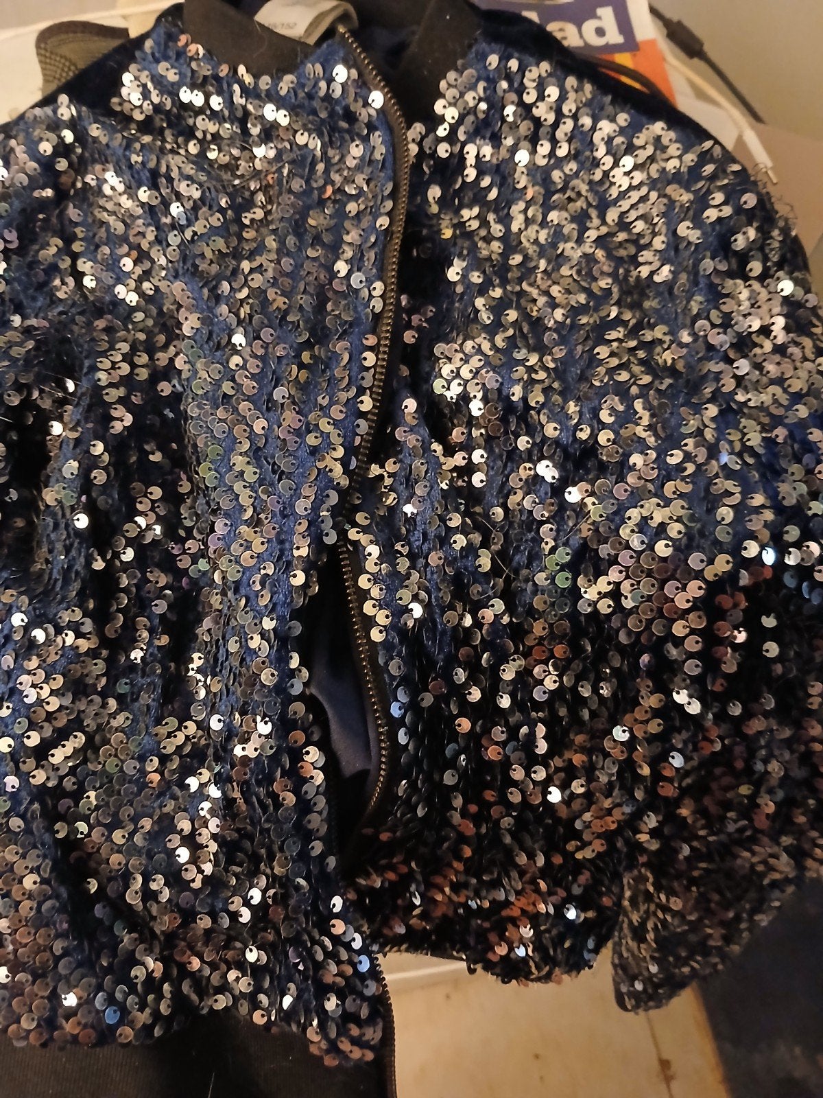 veste à paillettes et velours pour fille, Enlèvement ou Envoi, Fille