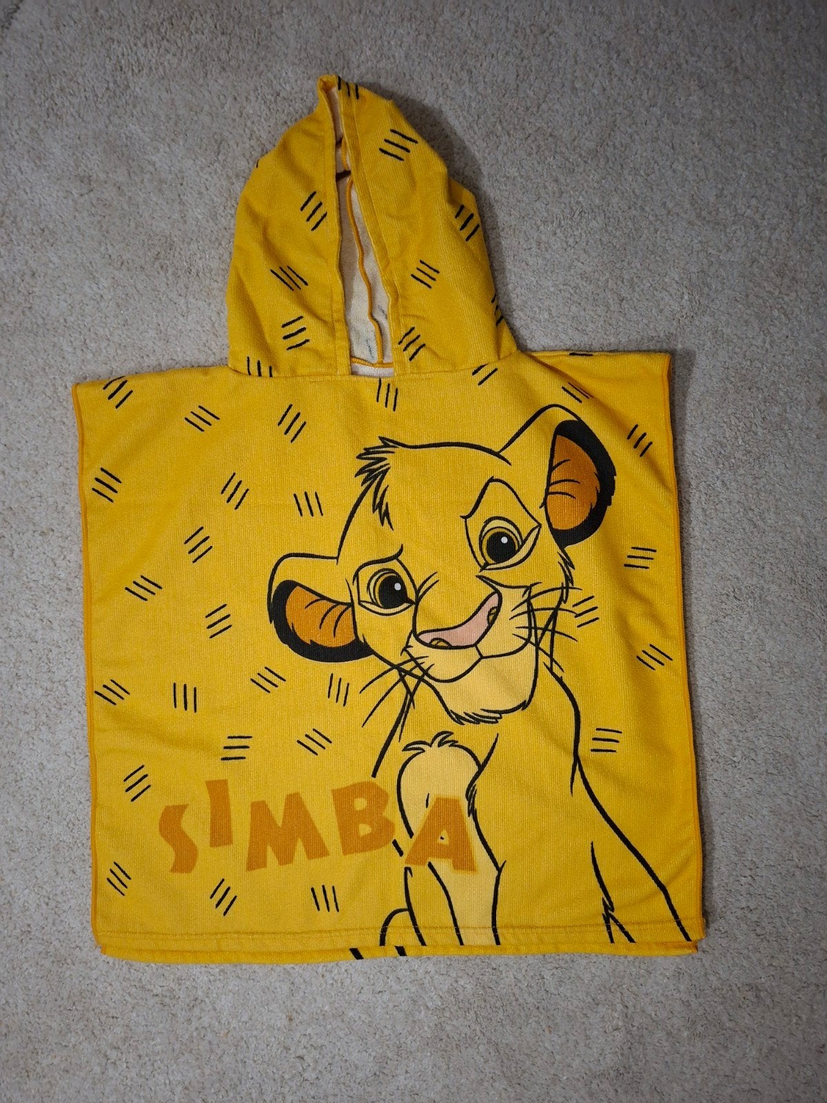 Thin Towel SIMBA for children, Kinderen en Baby's, Disney, Jongen of Meisje, Badpak, Zo goed als nieuw