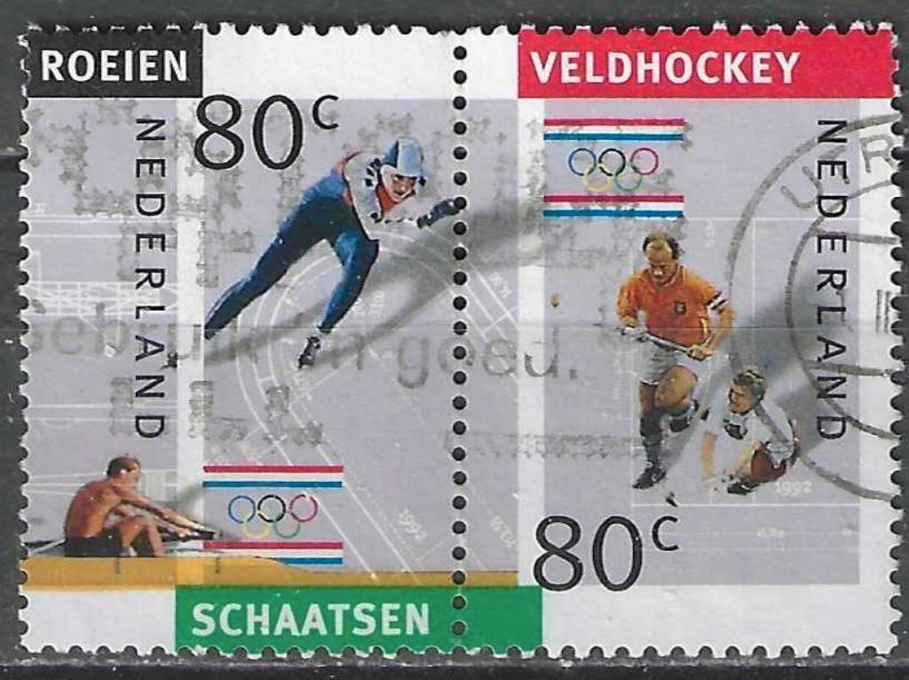 Pays-Bas 1992 - Yvert 1395-1396 - Albertville (ST), Envoi, Affranchi