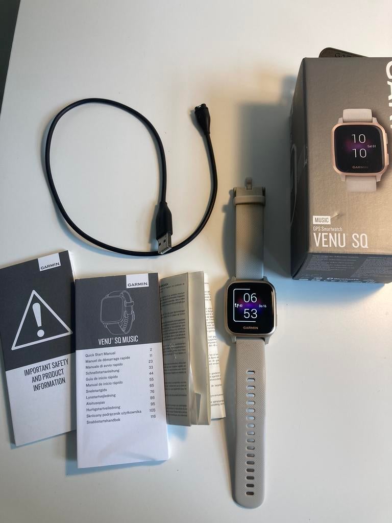 Garmin Venu SQ smartwatch Music, Ophalen of Verzenden, GPS, Zo goed als nieuw