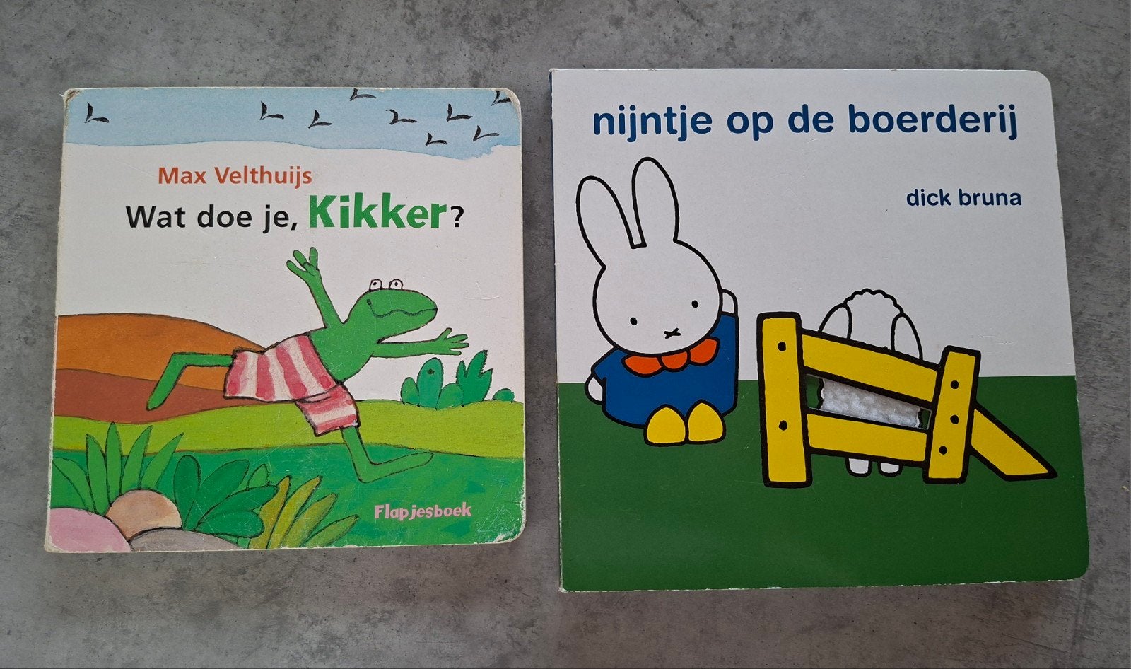 'Nijntje op de boerderij' & 'Wat doe je kikker', Boeken, Ophalen, Gelezen