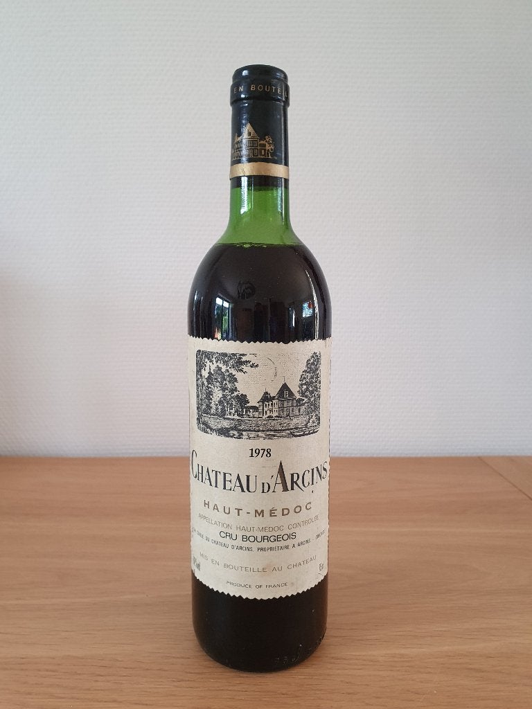 Château d'Arcins - 1978 - Haut Médoc, Neuf, Enlèvement ou Envoi, Pleine, Vin rouge