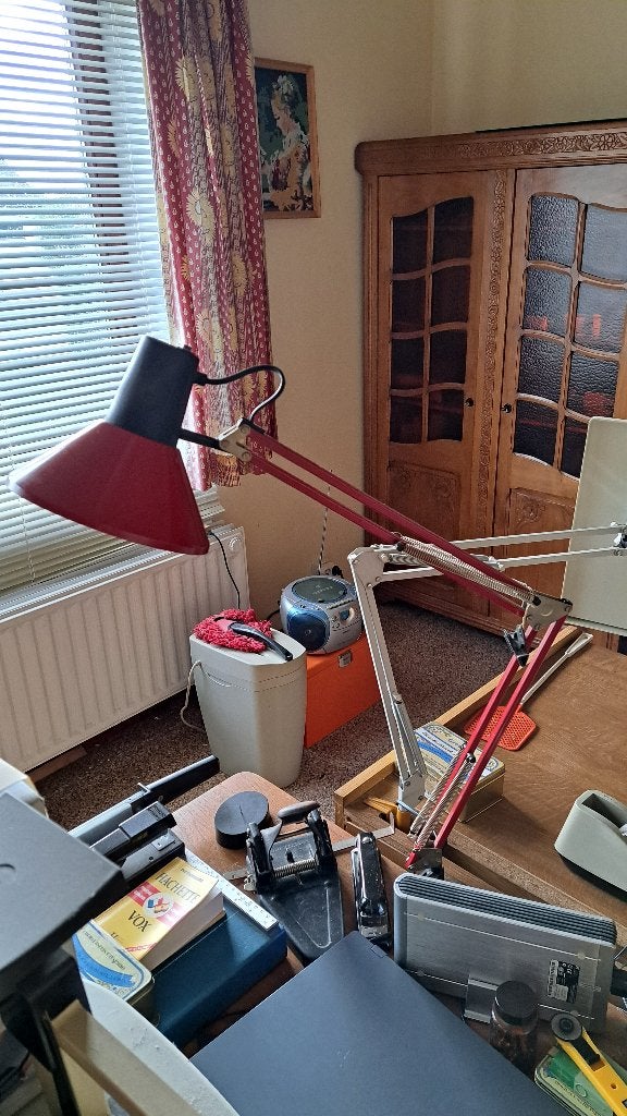 Vintage knikbare bureaulamp/Denemarken 60', Ophalen