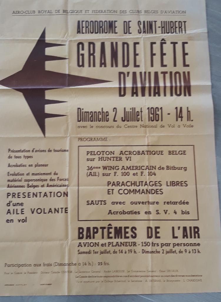 Airshow poster Saint Hubert 1961, Ophalen, Gebruikt