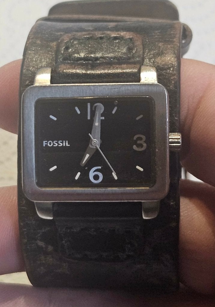 Montre  Fossil Homme Vintage  Quartz Cadran Noir (MW118), Antiek en Kunst, Ophalen of Verzenden