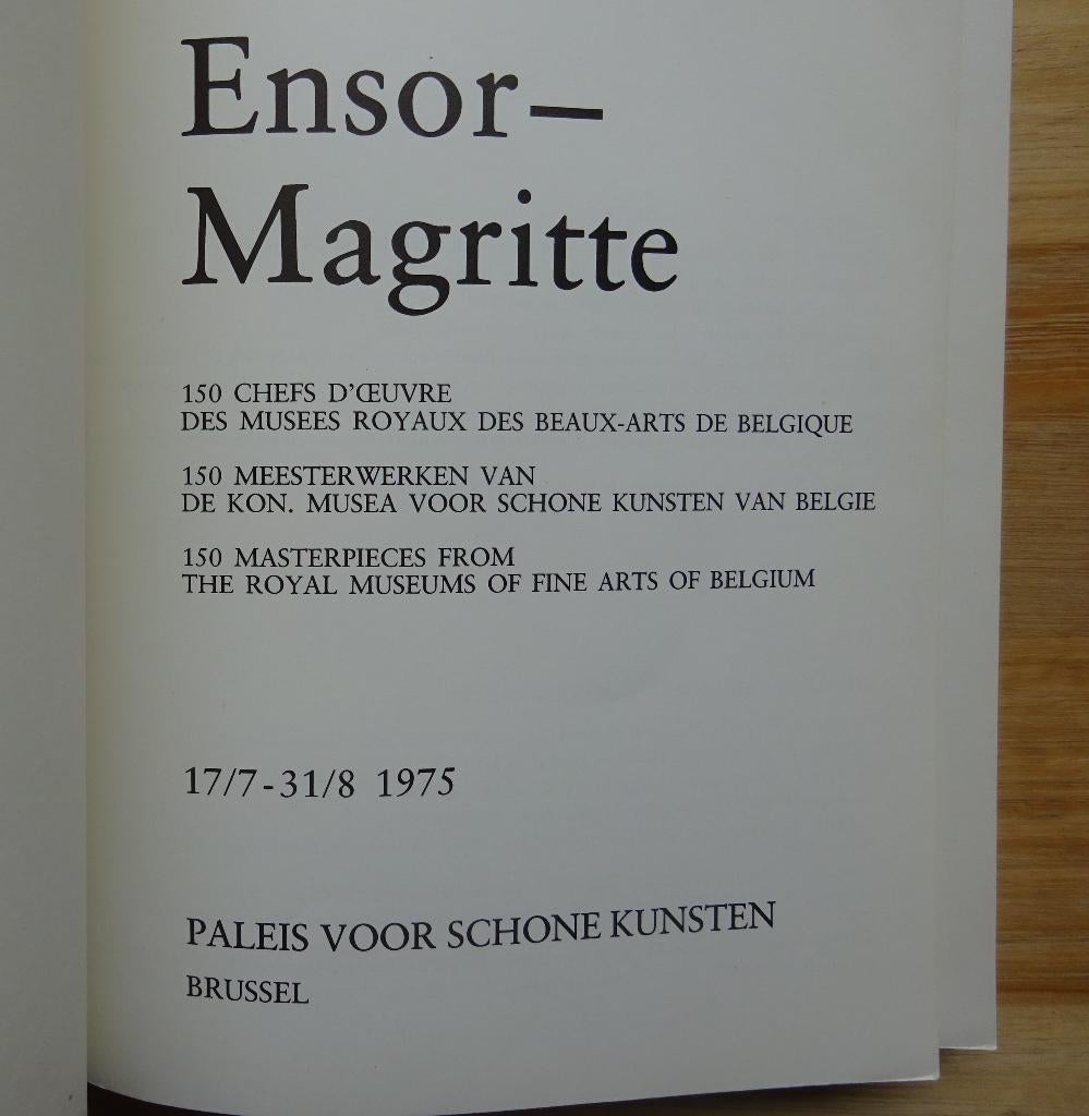 Ensor-Magritte 1975 PBA Bruxelles, Ophalen of Verzenden, Gelezen, Schilder- en Tekenkunst