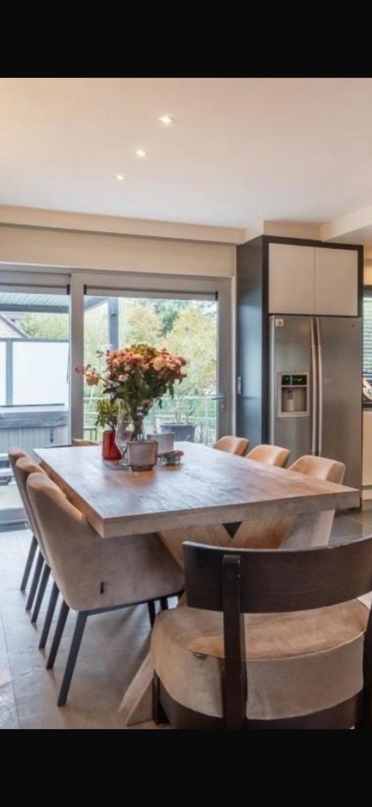 massief houten eettafel 240 x 100 cm – nieuwprijs € 3.500, Ophalen