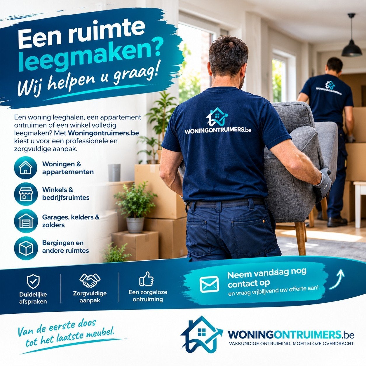 Wij maken jou woning leeg. Gratis offerte!, Immo