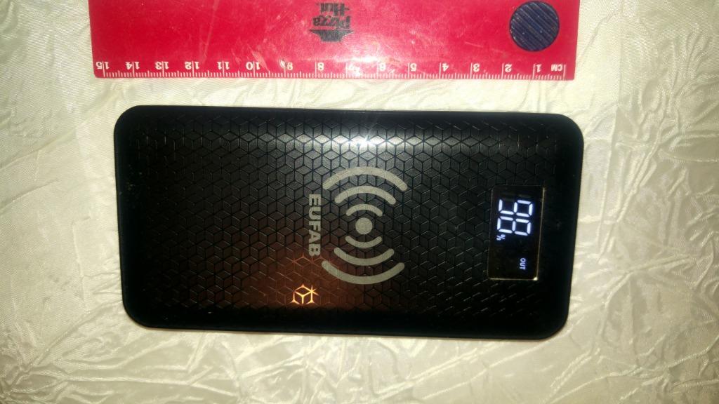 Powerbank chargeur induction wireless eufab 16466  10000mAh, Enlèvement ou Envoi, Comme neuf