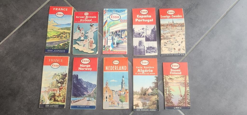 Collectie Wegenkaarten jaren '50, Ophalen of Verzenden, Zo goed als nieuw