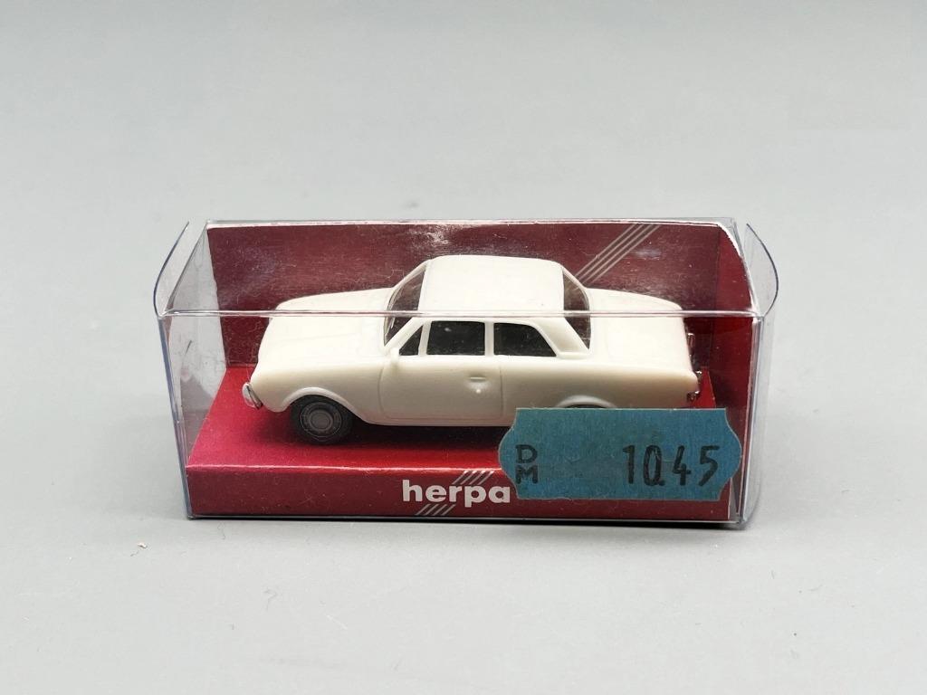 1:87 Herpa 022866 1961 Ford Taunus 17M P3 2-deurs wit, Enlèvement ou Envoi, Comme neuf, Voiture, Herpa