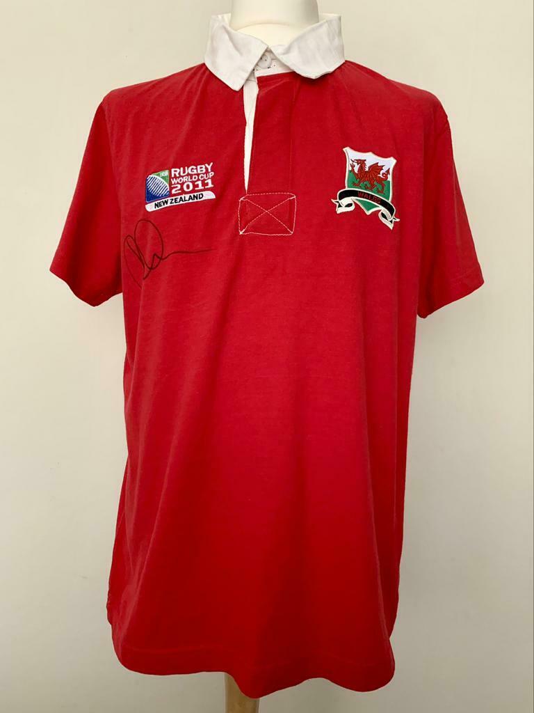 Polo rugby Wales World Cup 2011 New Zealand #15 signed, Enlèvement ou Envoi, Comme neuf, Vêtements