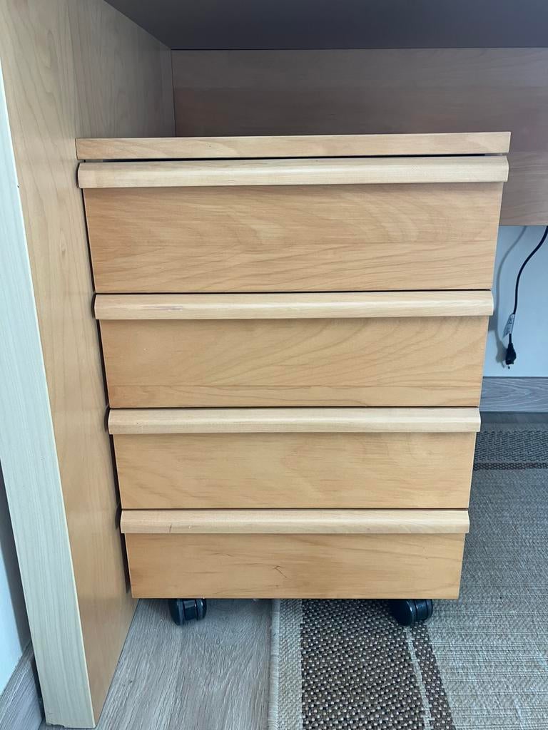 Bureau ladenblok, Ophalen, Met wielen, Zo goed als nieuw