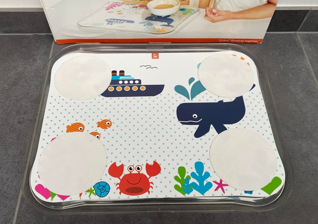 Table Top met zuignappen + omkeerbare placemat - Stokke, Kinderen en Baby's, Ophalen, Nieuw