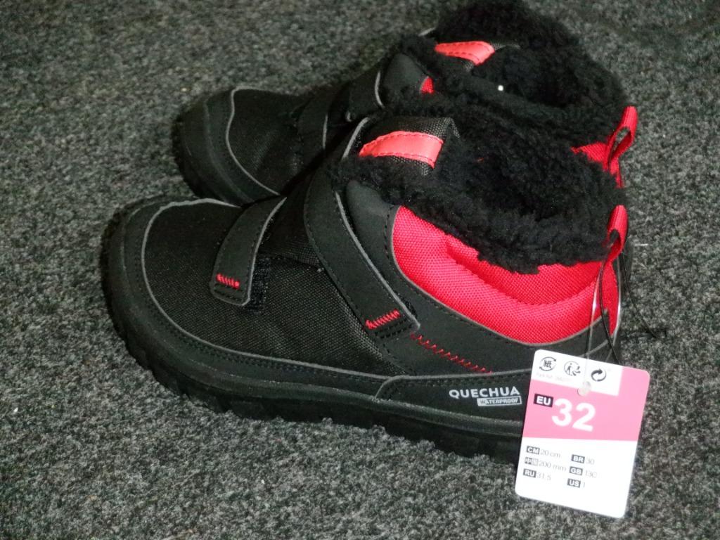 NIEUW winterwandelschoenen (waterafstotend) zwart-rood mt 32, Kinderen en Baby's, Kinderkleding | Schoenen en Sokken, Quechua