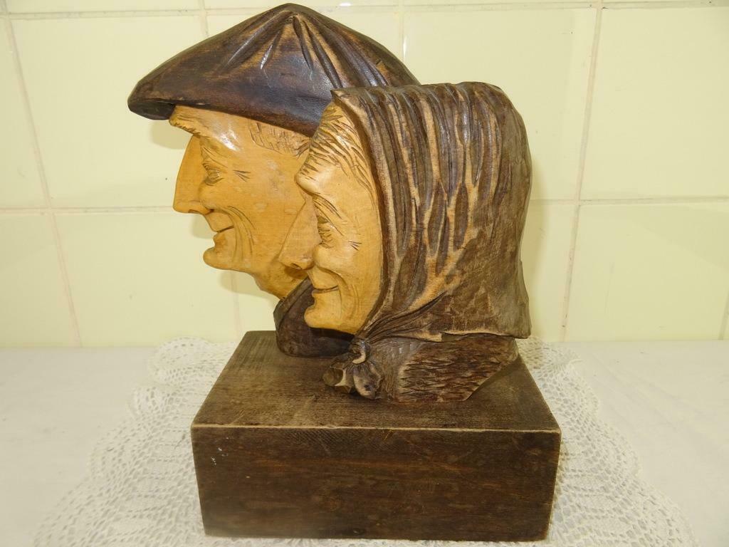 Art populaire Sculptures sur bois anciennes homme et femme a, Antiquités & Art, Art | Sculptures & Bois, Enlèvement ou Envoi