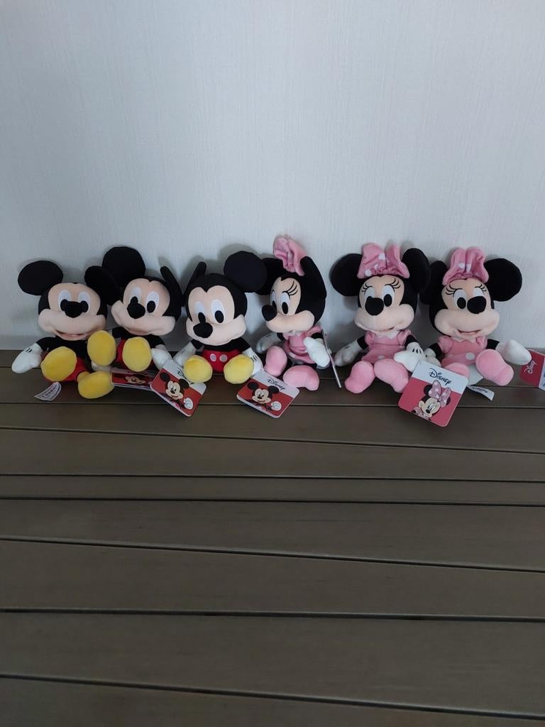 Peluches Mickey et Minnie Mouse, Collections, Enlèvement ou Envoi, Mickey Mouse, Neuf
