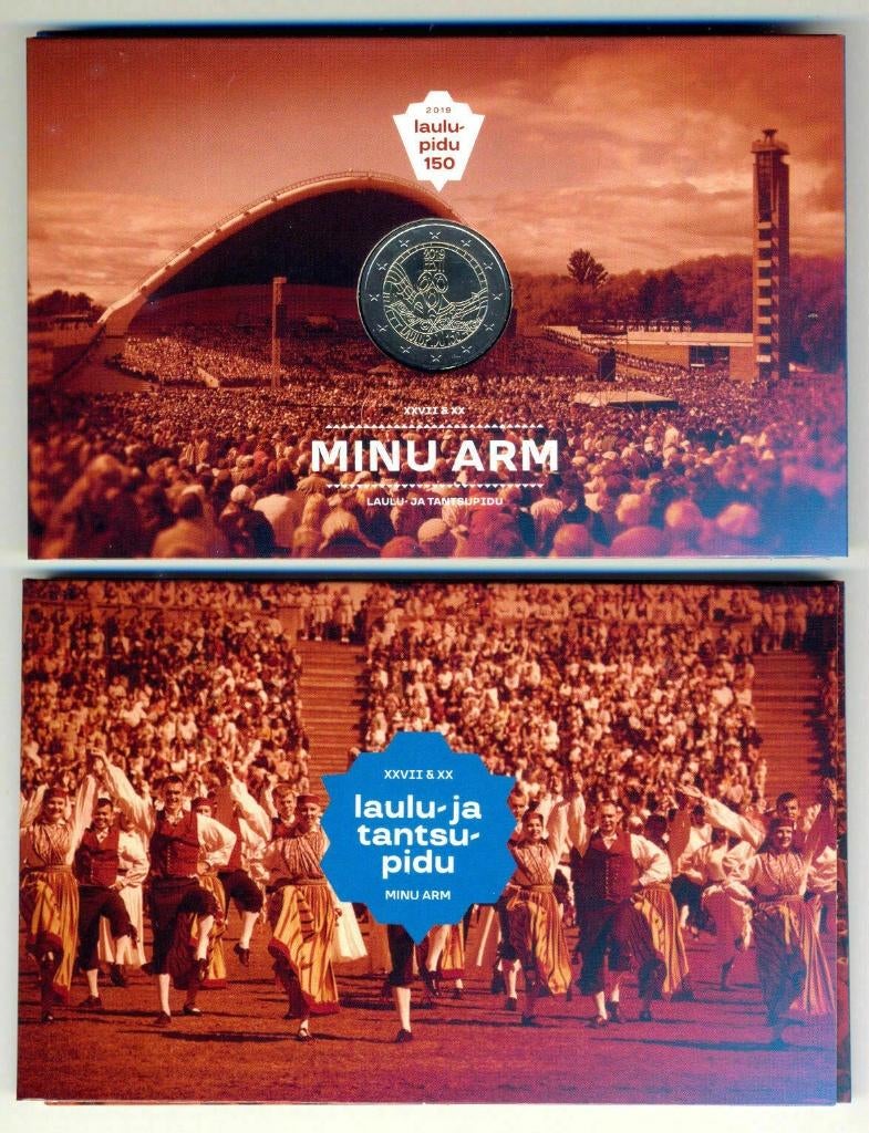 Estland - 2 euromunten in coincard diverse jaren, Timbres & Monnaies, Monnaies | Europe | Monnaies euro, Série, Estonie, Enlèvement ou Envoi