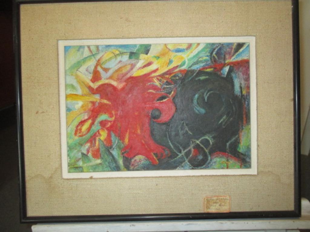 Copie d'un tableau d'après Franz Marc (Fighting Colours), Enlèvement ou Envoi