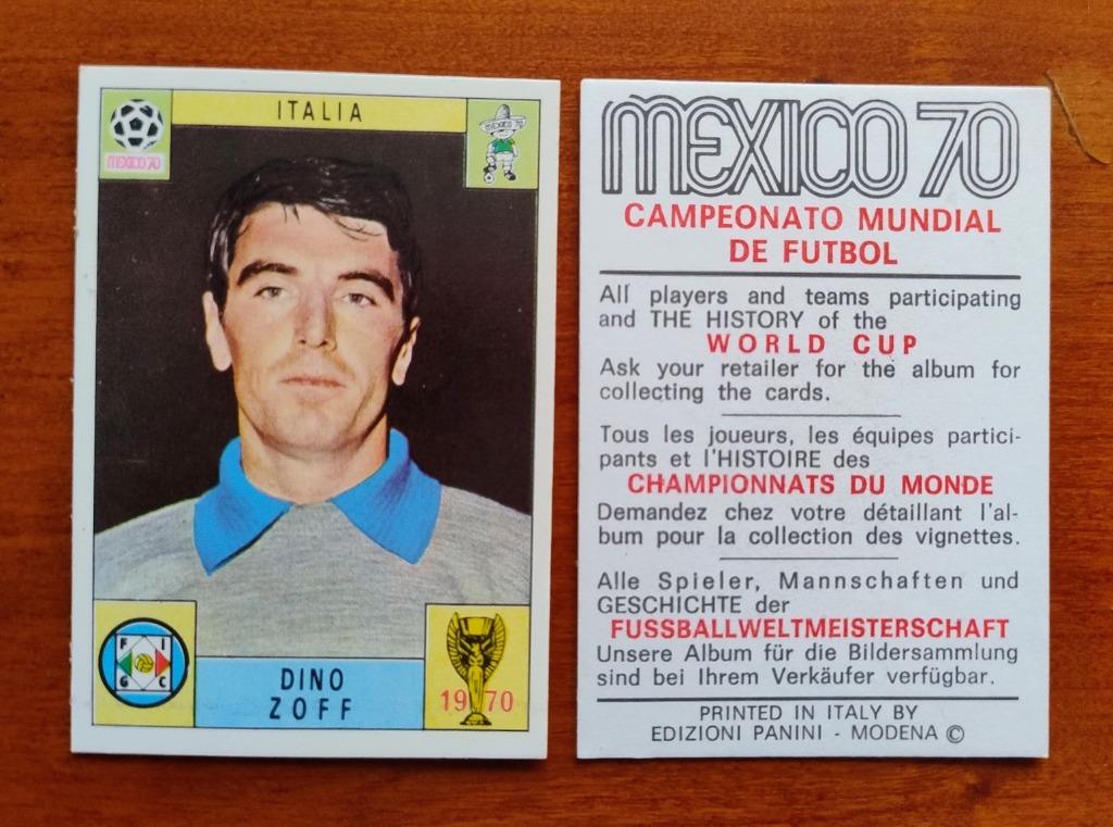 Panini Dino Zoff Mexico 70, Verzamelen, Ophalen, 1960 tot 1980, Zo goed als nieuw, Prent