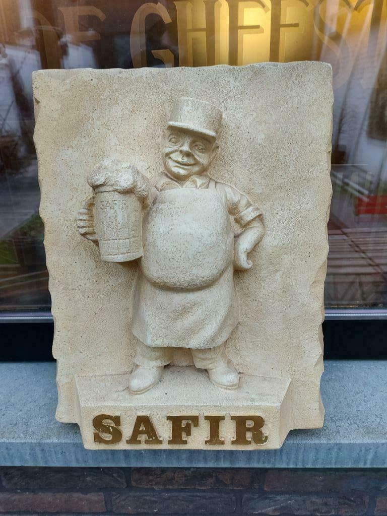 Reclame Safir De Gheest Aalst, Verzamelen, Ophalen, Gebruikt, Reclamebord