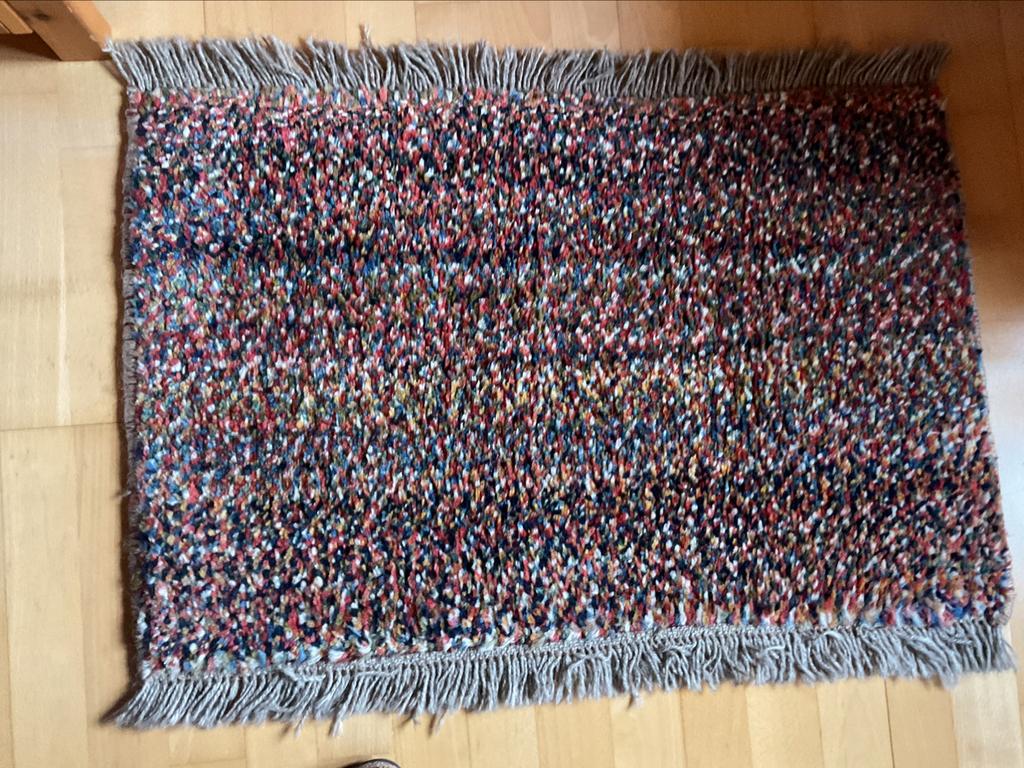 Tapijtje ghasghai made in Iran, Minder dan 50 cm, 50 tot 100 cm, Blauw, Ophalen of Verzenden