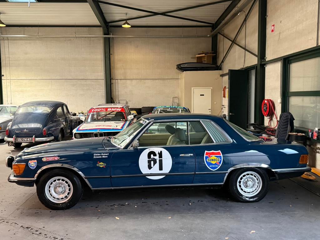Mercedes 350 slc, Auto's, 3500 cc, Blauw, Bedrijf, Handgeschakeld