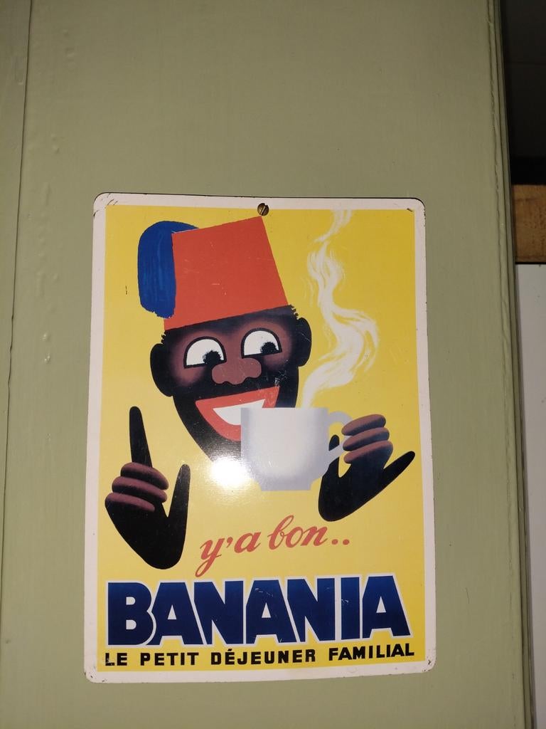 Metalen Reclame paneel Banania, Ophalen of Verzenden, Gebruikt, Reclamebord