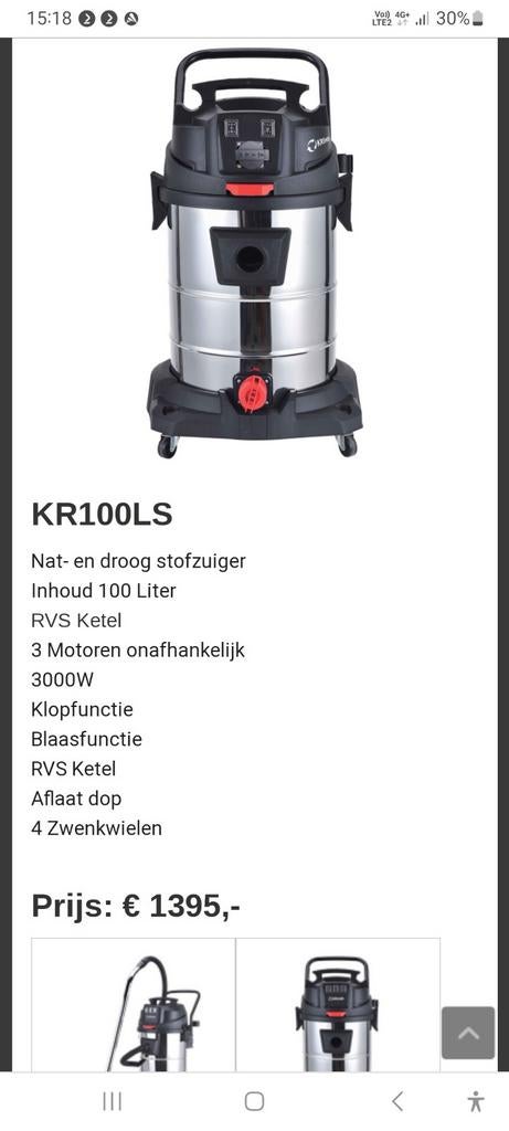 Nieuwe industrie water en stofzuiger 3000w Eau Poussiere Asp, Electroménager, Enlèvement ou Envoi, Neuf