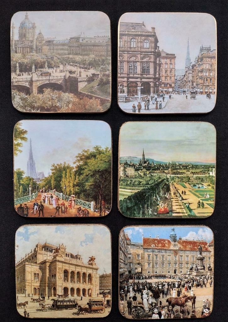 NEUF * Ensemble de 6 sous-verres Ancienne Vienne dans boîte, Enlèvement, Neuf